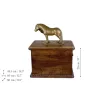 Jument de race Fell Pony - urne pour cendres de cheval avec statuette, urne personnalisée avec gravure, grande boîte pour cendres de cheval de la marque Art-Dog