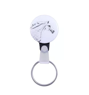 Czech Warmblood - unique keychain with a horse picture, handmade product, light and handy pendant from Art-Dog brand
