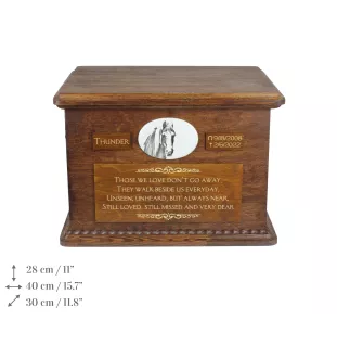 Fellpony Urn für Pferdeasche, personalisierte Urne mit Foto, große Box für Pferdeasche von der Marke Art-Dog