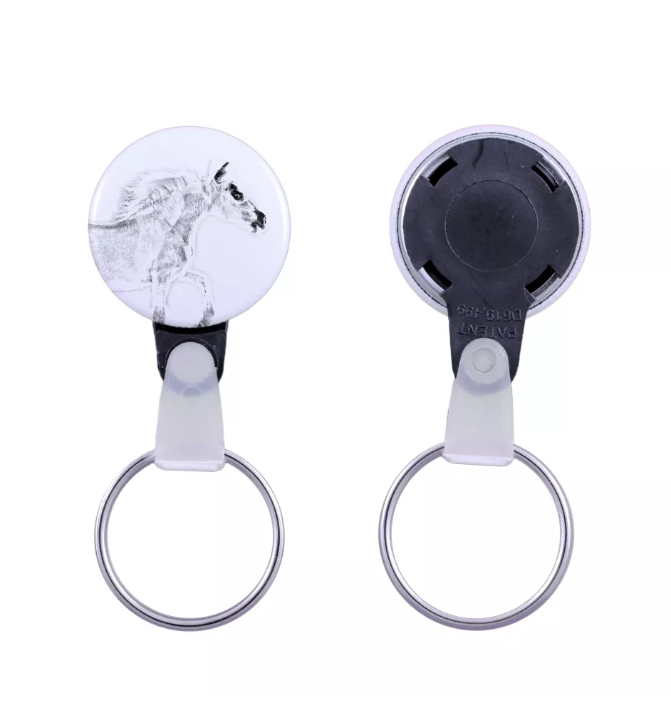 Falabella - porte-clés unique avec une photo de cheval, produit fait à la main, accroche légère et pratique de la marque Art-Dog