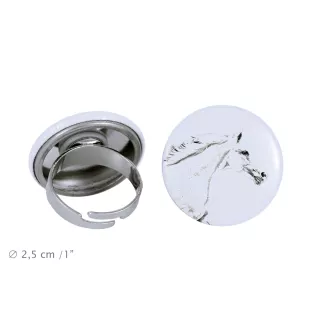 Czeski koń gorącokrwisty pierścionek z koniem mały Art-Dog