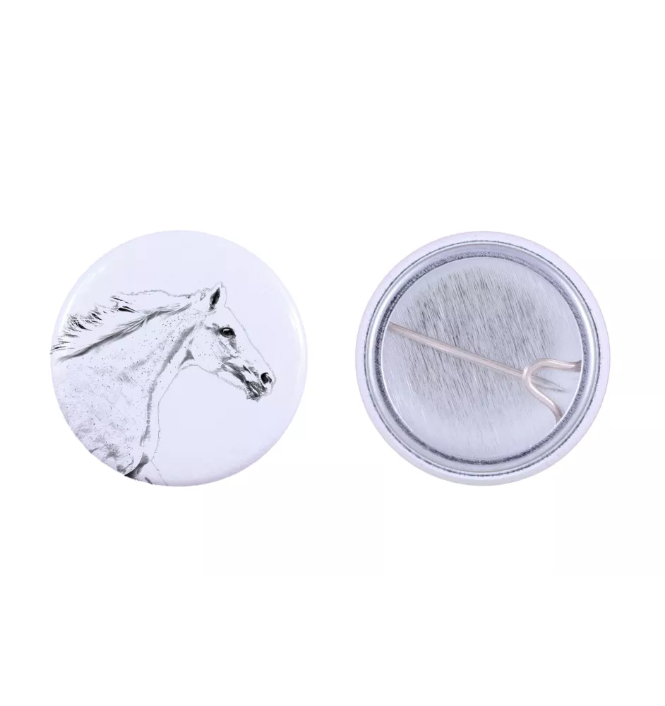 Cheval de sang tchèque ornement de chemise, broche pour sac, cadeau idéal avec la possibilité d'ajouter votre propre graphisme de la marque Art-Dog