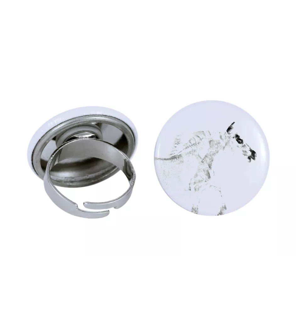 Falabella - Bague de collection avec l'image d'un cheval, produit fait à la main, marque Art-Dog