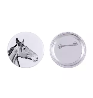 Czeski koń gorącokrwisty przypinka z koniem duża Art-Dog