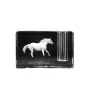 Cheval de sang tchèque - Porte-stylos, organiseur en cristal avec image d'un cheval, décoration de bureau unique par la marque Art-Dog
