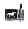 Cheval de sang tchèque - Porte-stylos, organiseur en cristal avec image d'un cheval, décoration de bureau unique par la marque Art-Dog