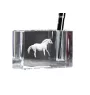 Tschechisches Warmblut - Stifthalter, Kristallorganisator mit Bild eines Pferdes, einzigartige Schreibtischdekoration der Marke Art-Dog