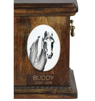 Fellpony - Gedenktafel mit einem Pferdefoto, Grabplatte mit Druck, personalisierte ovale Platte von Art-Dog.