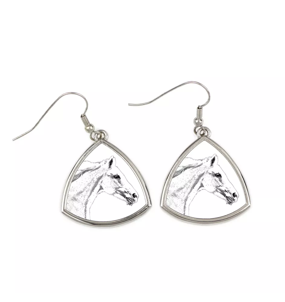 Czech Warmblood - earrings with a horse, hanging earrings with a picture, personalized jewelry with Art-Dog brand print
