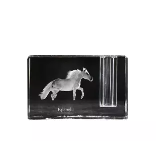 Falabella - Pen stand, crystal organiser with picture of a horse, unique desk decoration by Art-Dog brand