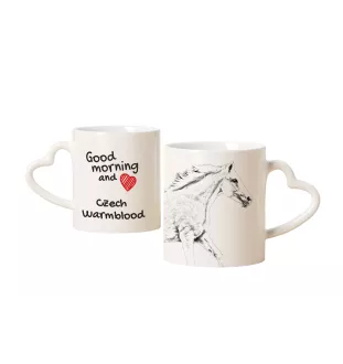 Tschechisches Warmblut - Tasse mit Hund, entzückende Tasse mit herzförmigem Henkel, universelles Geschenk der Marke Art-Dog