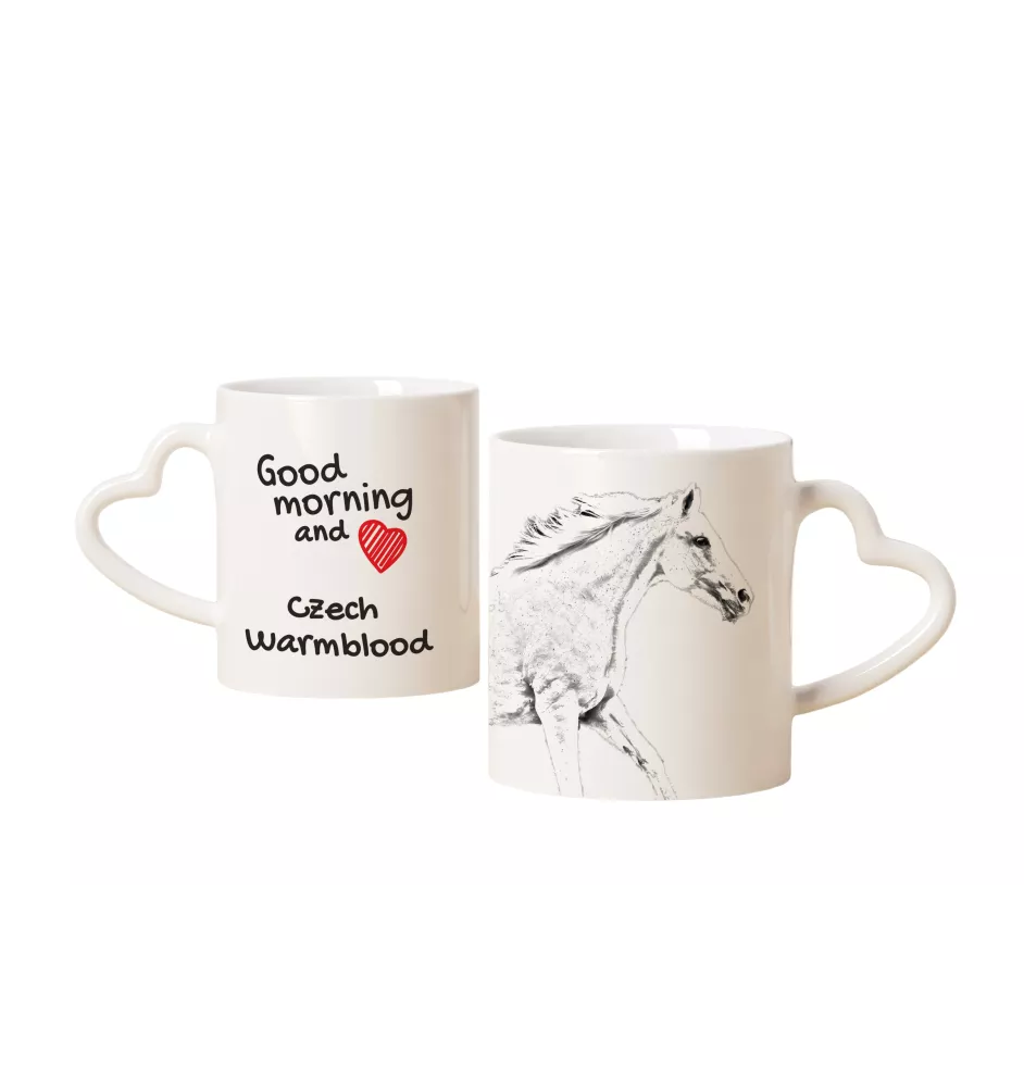 Tschechisches Warmblut - Tasse mit Hund, entzückende Tasse mit herzförmigem Henkel, universelles Geschenk der Marke Art-Dog