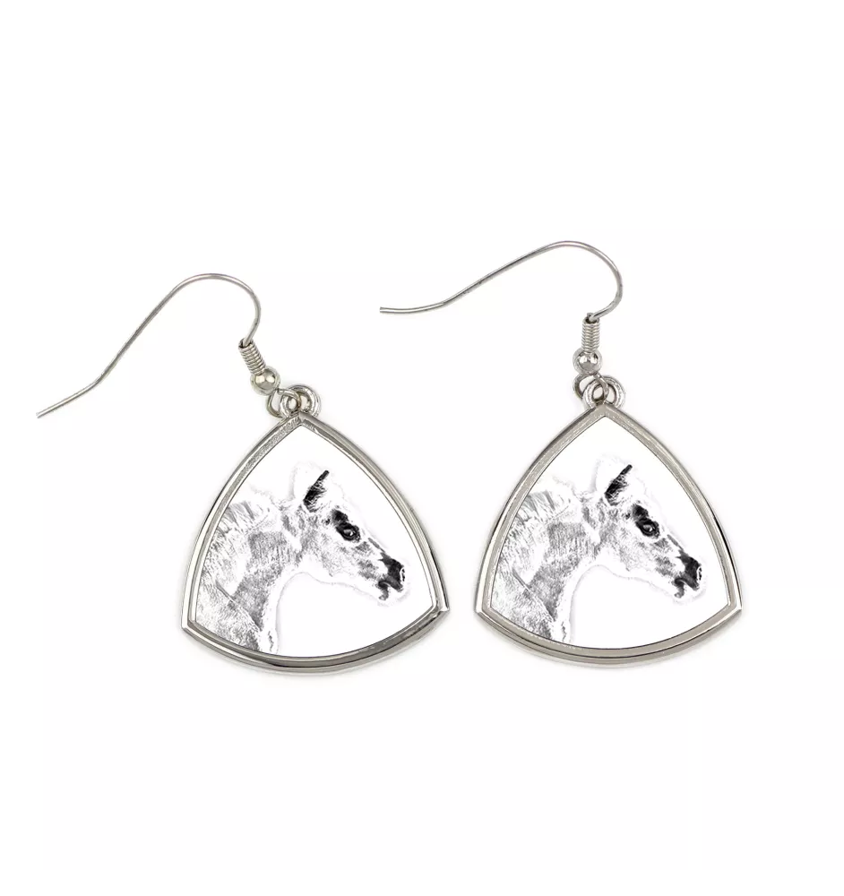 Falabella - earrings with a horse, hanging earrings with a picture, personalized jewelry with Art-Dog brand print