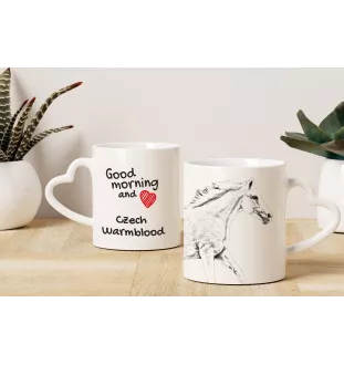 Tschechisches Warmblut - Tasse mit Hund, entzückende Tasse mit herzförmigem Henkel, universelles Geschenk der Marke Art-Dog