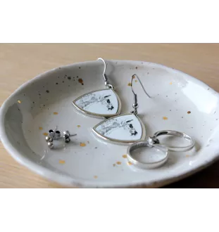 Falabella - Pferdeohrringe, hängende Ohrringe mit einem Bild, personalisierter Schmuck mit dem Aufdruck der Marke Art-Dog