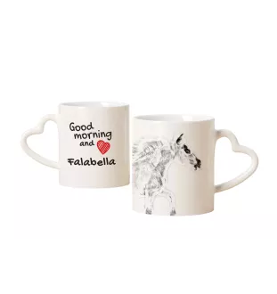 Falabella - cup with a dog, adorable cup with a heart-shaped handle, universal gift from the Art-Dog brand