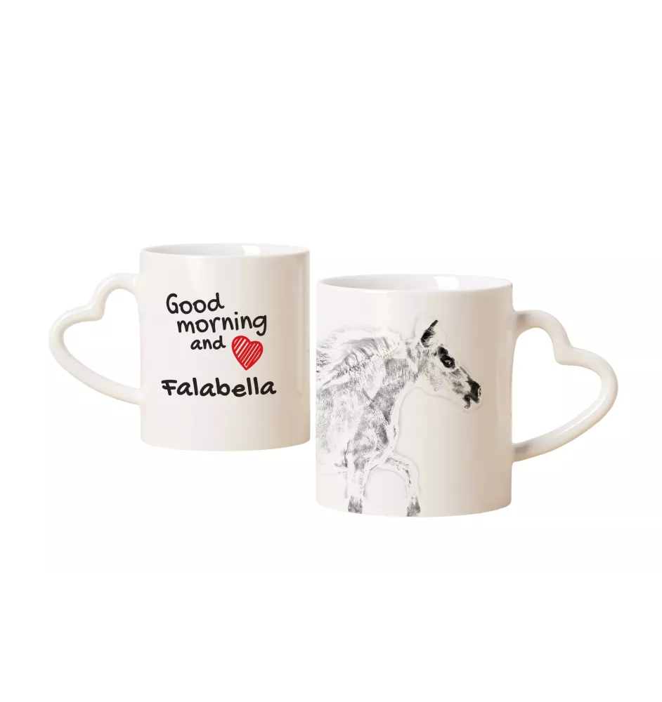 Falabella - Tasse mit Hund, entzückende Tasse mit herzförmigem Henkel, universelles Geschenk der Marke Art-Dog