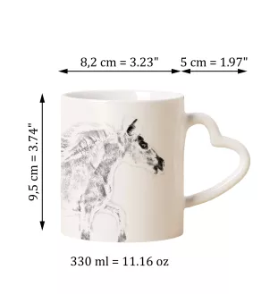 Falabella - tasse avec chien, une tasse adorable avec une anse en forme de cœur, un cadeau universel de la marque Art-Dog