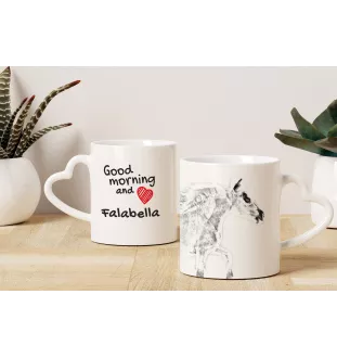 Falabella - tasse avec chien, une tasse adorable avec une anse en forme de cœur, un cadeau universel de la marque Art-Dog