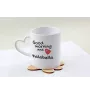 Falabella - cup with a dog, adorable cup with a heart-shaped handle, universal gift from the Art-Dog brand