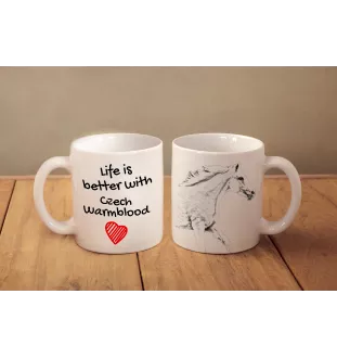 Czeski koń gorącokrwisty kubek z koniem life is better Art-Dog