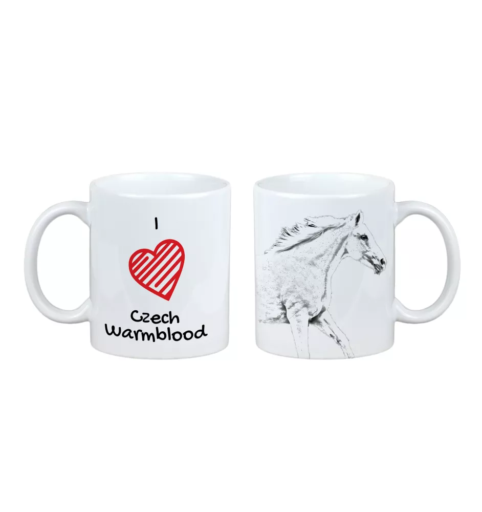 Cheval de sang tchèque - tasse avec un cheval, une tasse charmante avec une illustration, un cadeau avec votre photo de la marque Art-Dog