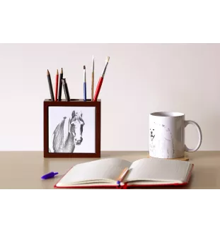 Poney Fell - porte-stylo avec un cheval, organiseur de bureau avec impression, décoration de bureau personnalisée de la marque Art-Dog