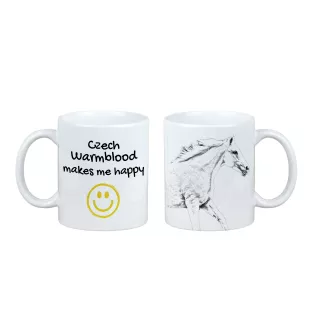 Tschechisches Warmblut - Becher mit Pferd, fröhlicher Becher für Hundefreunde, personalisiertes Geschenk der Marke Art-Dog
