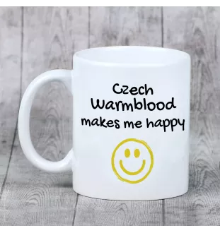 Tschechisches Warmblut - Becher mit Pferd, fröhlicher Becher für Hundefreunde, personalisiertes Geschenk der Marke Art-Dog