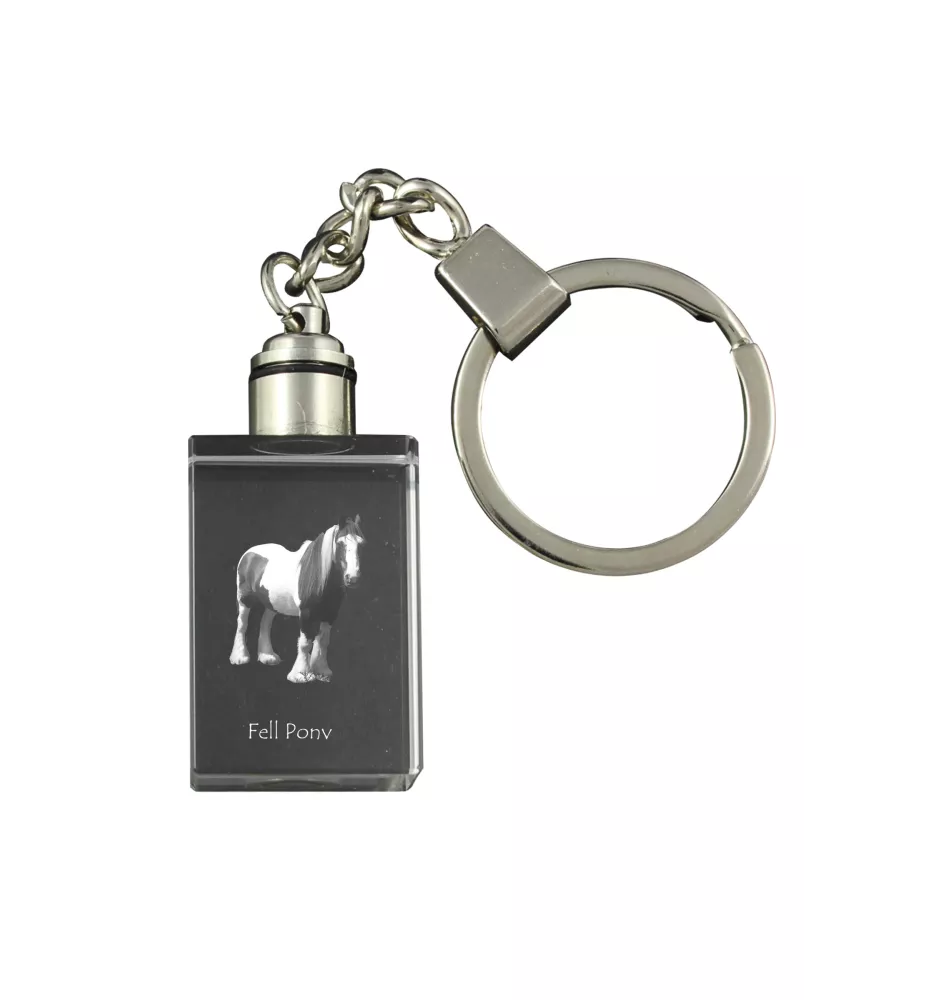 Fell Pony - Crystal pendant with photo of a horse, illuminated pendant, unique gift by Art-Dog brand