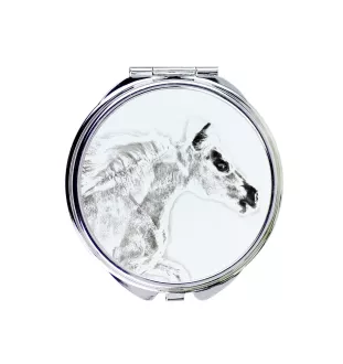 Falabella - miroir de poche avec cheval, miroir personnalisé pour sac à main, miroir compact avec impression de la marque Art-Dog