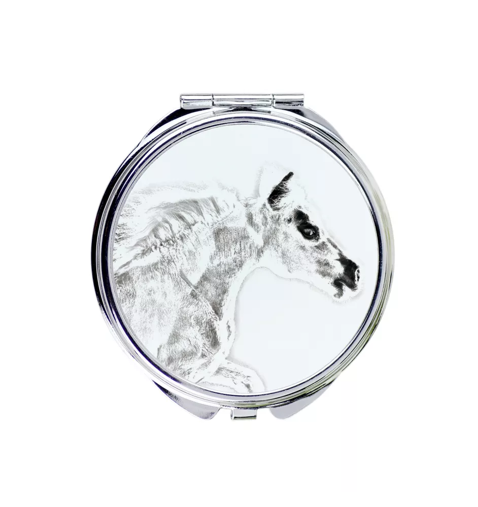 Falabella - miroir de poche avec cheval, miroir personnalisé pour sac à main, miroir compact avec impression de la marque Art-Dog