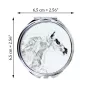 Falabella - miroir de poche avec cheval, miroir personnalisé pour sac à main, miroir compact avec impression de la marque Art-Dog
