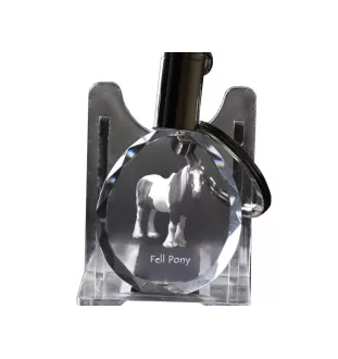 Poney Fell - pendant with a picture of a horse, crystal key ring in a gift box, unique gift by Art-Dog brand