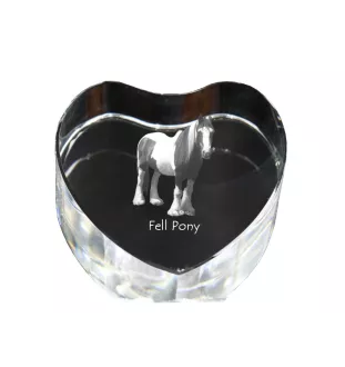 Fellpony - Pferdefoto im Kristall, Kristallherz, einzigartiger Bilderrahmen der Marke Art-Dog
