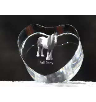 Fell Pony - a photo of a horse in crystal, a crystal heart, a unique frame with a photo from the Art-Dog brand