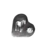 Fell Pony - crystal clock with a picture of a horse, heart-shaped shelf clock, personalized standing clock by Art-Dog brand