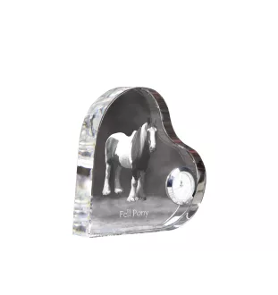 Fellpony - Kristalluhr mit einem Pferdebild, Herzregal-Uhr, personalisierte Standuhr der Marke Art-Dog
