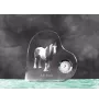 Fell Pony - crystal clock with a picture of a horse, heart-shaped shelf clock, personalized standing clock by Art-Dog brand