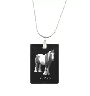 Poney Fell - Crystal pendant with horse, silver necklace with photo, personalised pendant by Art-Dog brand