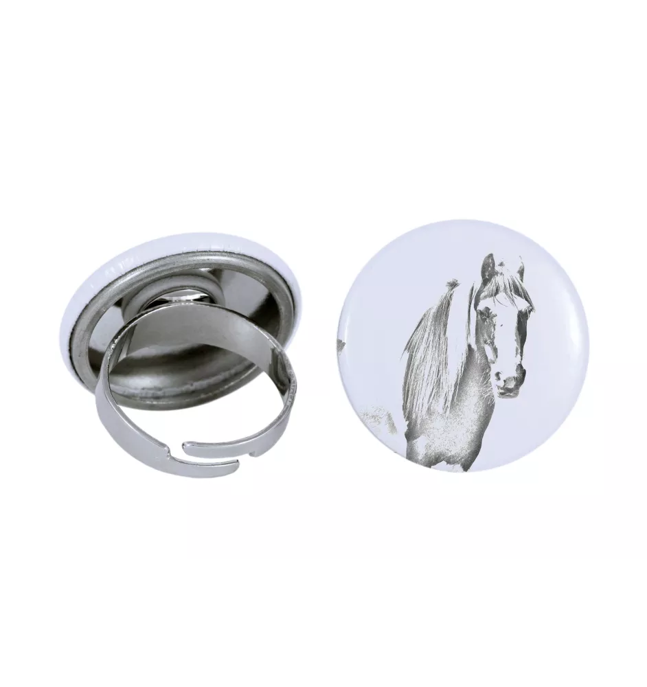 Fell Pony - collector's ring with a horse portrait, handmade product, Art-Dog brand