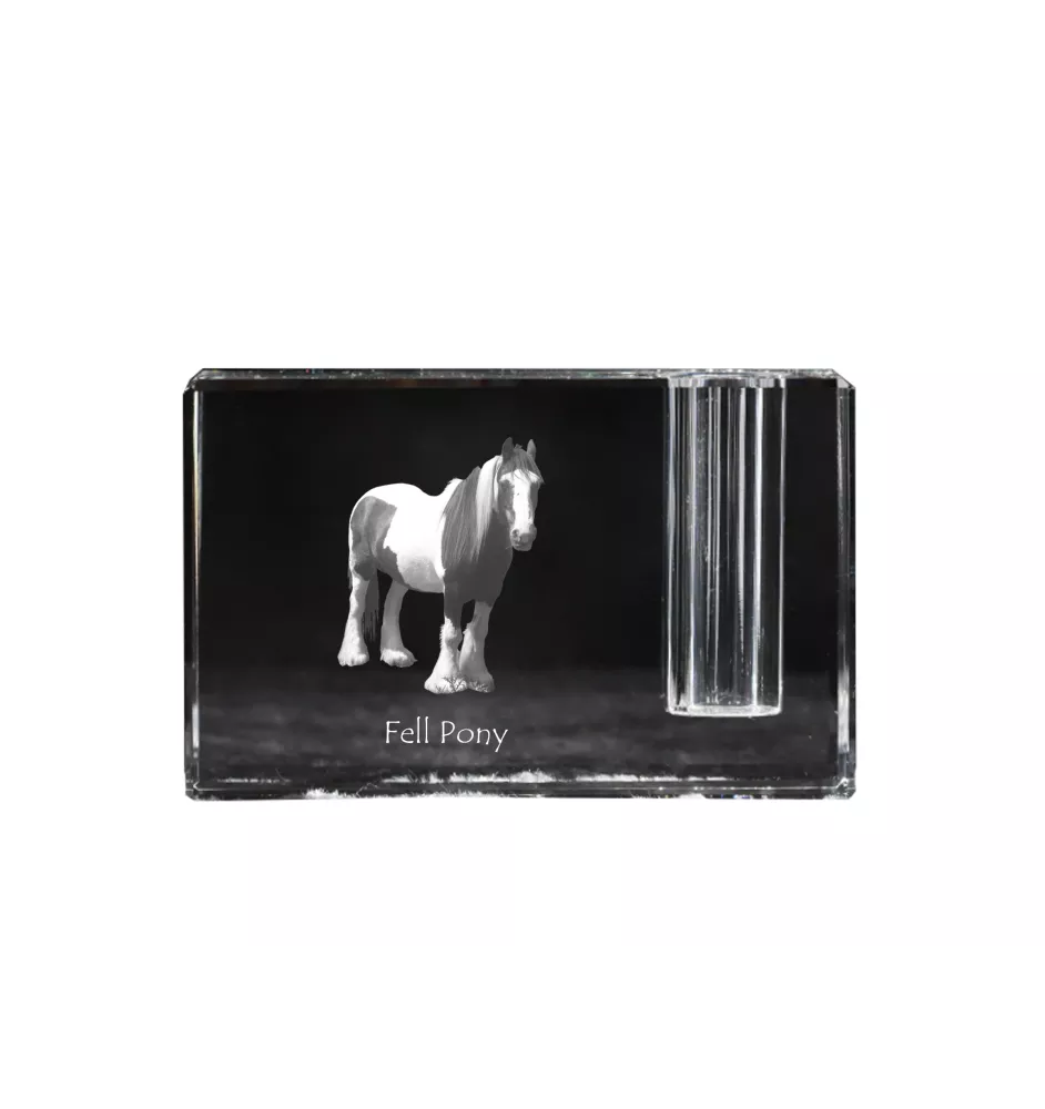 Poney Fell - Porte-stylos, organiseur en cristal avec image d'un cheval, décoration de bureau unique par la marque Art-Dog