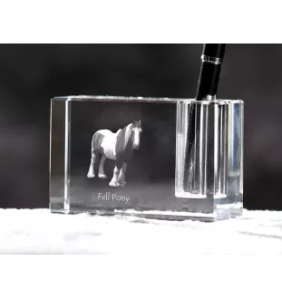 Poney Fell - Porte-stylos, organiseur en cristal avec image d'un cheval, décoration de bureau unique par la marque Art-Dog