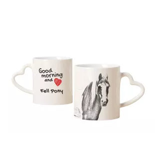 Fellpony - Tasse mit Hund, entzückende Tasse mit herzförmigem Henkel, universelles Geschenk der Marke Art-Dog