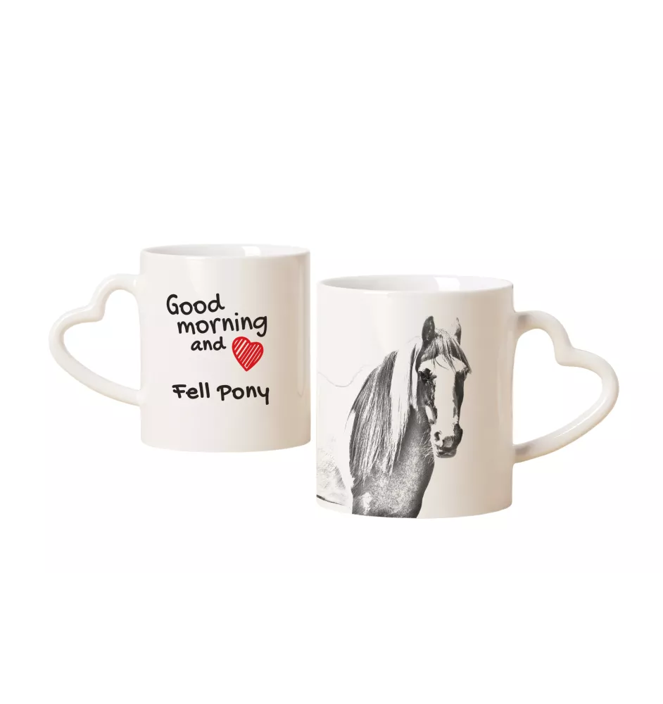 Fellpony - Tasse mit Hund, entzückende Tasse mit herzförmigem Henkel, universelles Geschenk der Marke Art-Dog