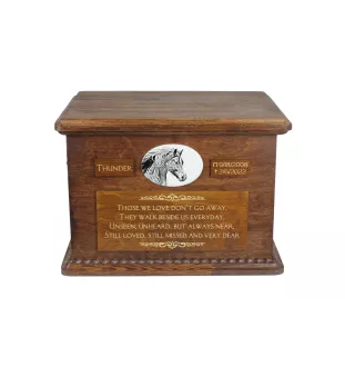 Freiberger - urn for horse ashes, personalized urn with a photo, large box for horse ashes by Art-Dog brand