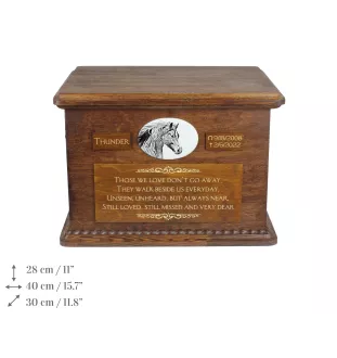 Freiberger Urn für Pferdeasche, personalisierte Urne mit Foto, große Box für Pferdeasche von der Marke Art-Dog