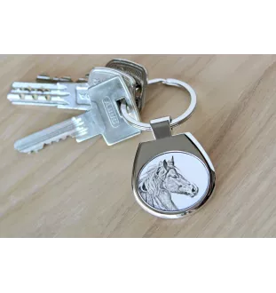 Freiberger - porte-clés avec un cheval, porte-clés imprimé, breloque personnalisée de la marque Art-Dog