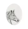 Freiberger - une plaque commémorative avec une photo de cheval, une plaque funéraire avec une impression, une plaque ovale personnalisée de la marque Art-Dog