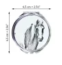 Fell Pony - pocket mirror with a horse, personalized mirror for a purse, compact mirror with Art-Dog brand print